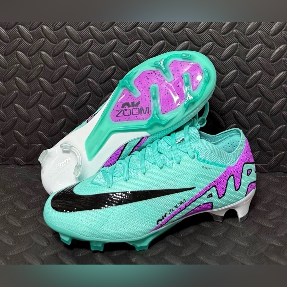Nike Zoom Vapor 15 Elite FG Soccer Turquoise DJ4978-300 Mens Sz‎ 5 Womens Sz 6.5